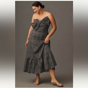 Hutch by Anthropologie Bow Tie Maxi
Dress Ruffle Hem Slant Pockets Oxford Sz 20W